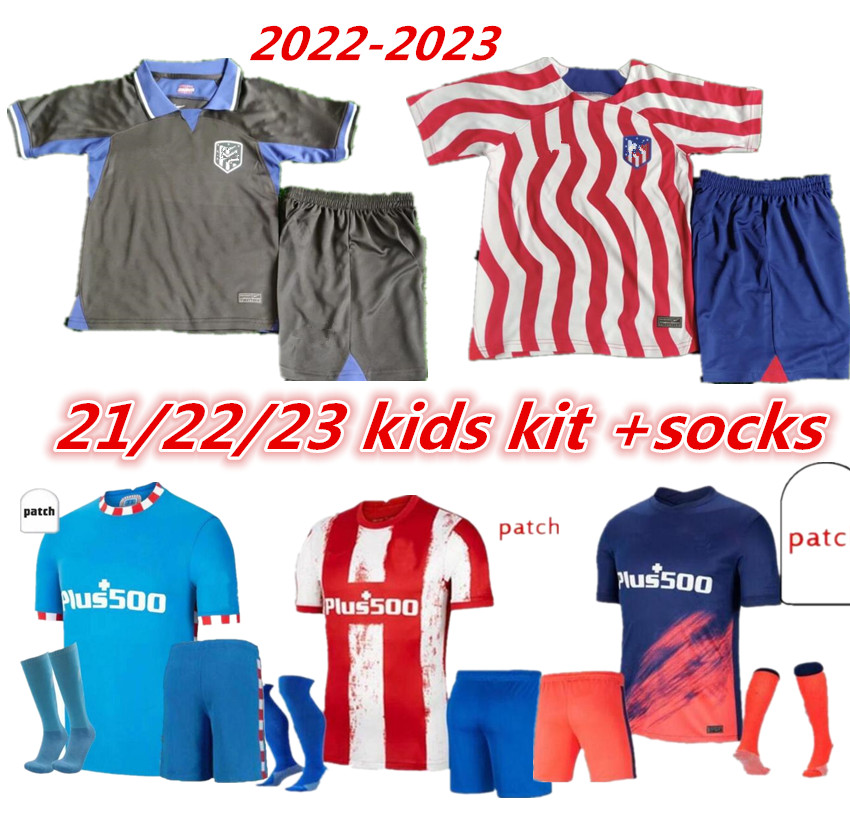 

21 22 23 Atletico Soccer jerseys madrid adult and kids kit JOAO FELIX 2022 2023 M. LLORENTE SUAREZ Correa camiseta football shirts uniforms men GRIEZMANN CARRASCO