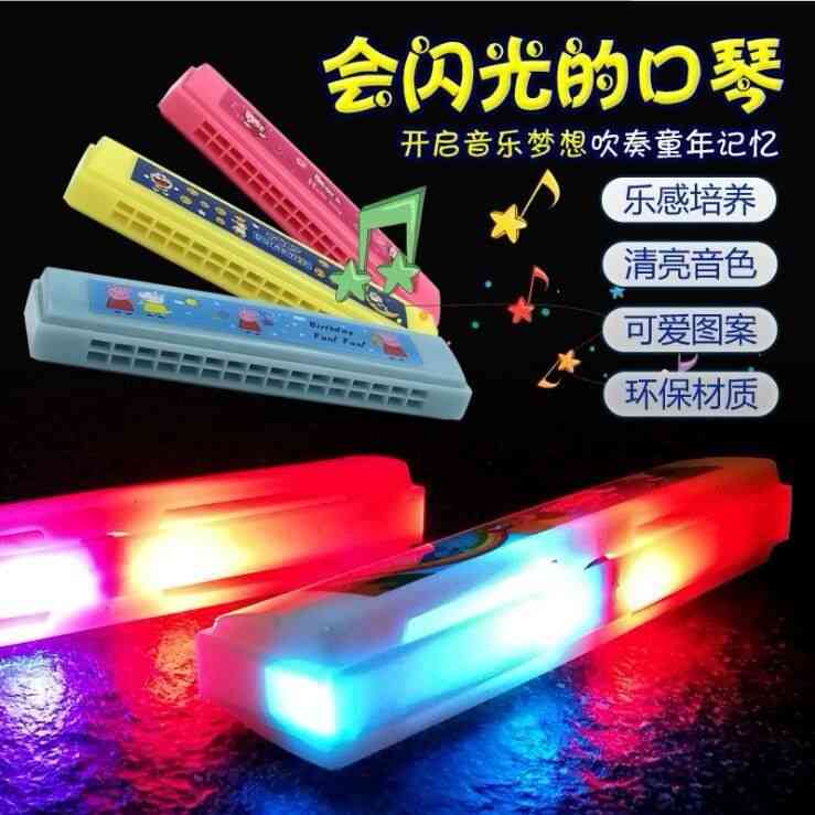 

Children's harmonica student toys 16 hole children's 24 luminous