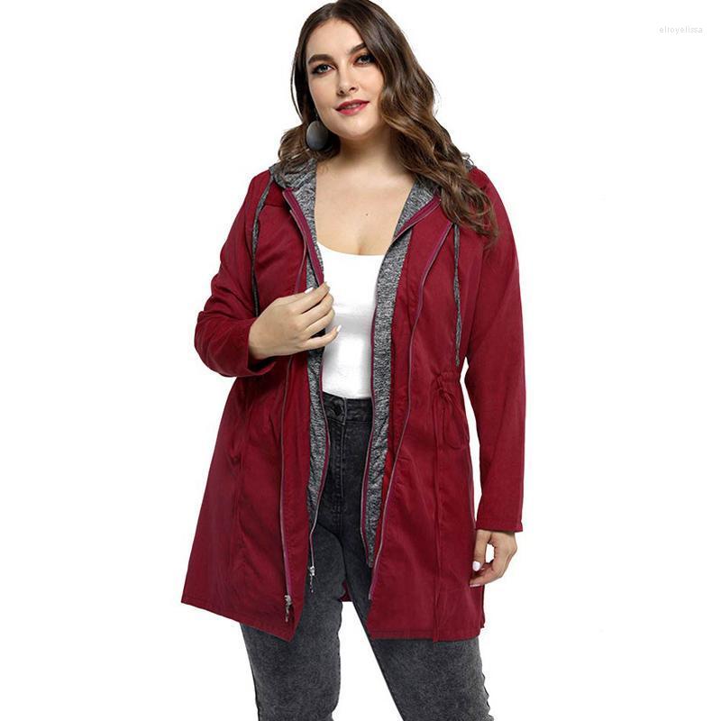 

Plus Size Outerwear & Coats 2022 Fashion Autumn Winter Coat Woman Long Sleeve Hooded Solid Casual Jackets Female Warm Outwear Women Clothing, Black