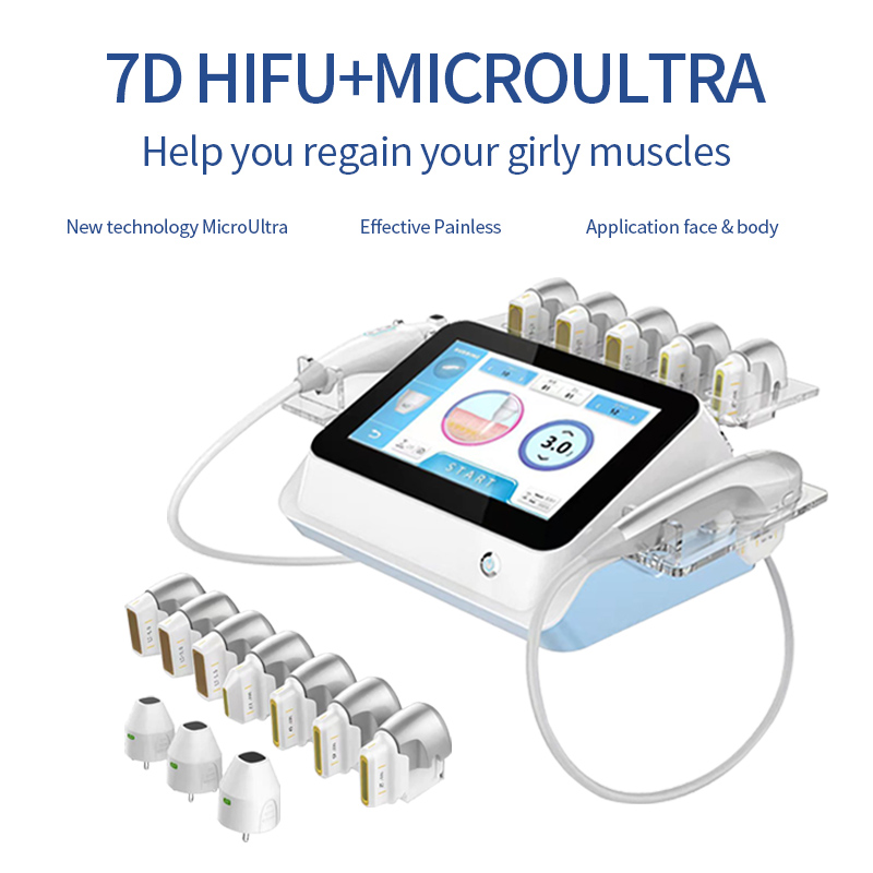 Équipement de beauté multifonctionnel 7D HIFU, Machine Microultra pour le raffermissement et le lifting de la peau