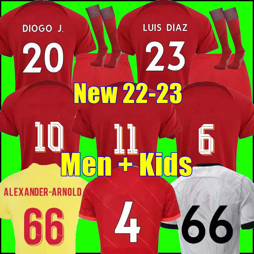 

2022 2023 soccer jersey Mohamed FIRMINO Diogo KEITA Luis DIaz football shirts men kids kit uniforms Fabio Minamino Alexander Arnold Origi HOME RED, 21/22 men away + patch2