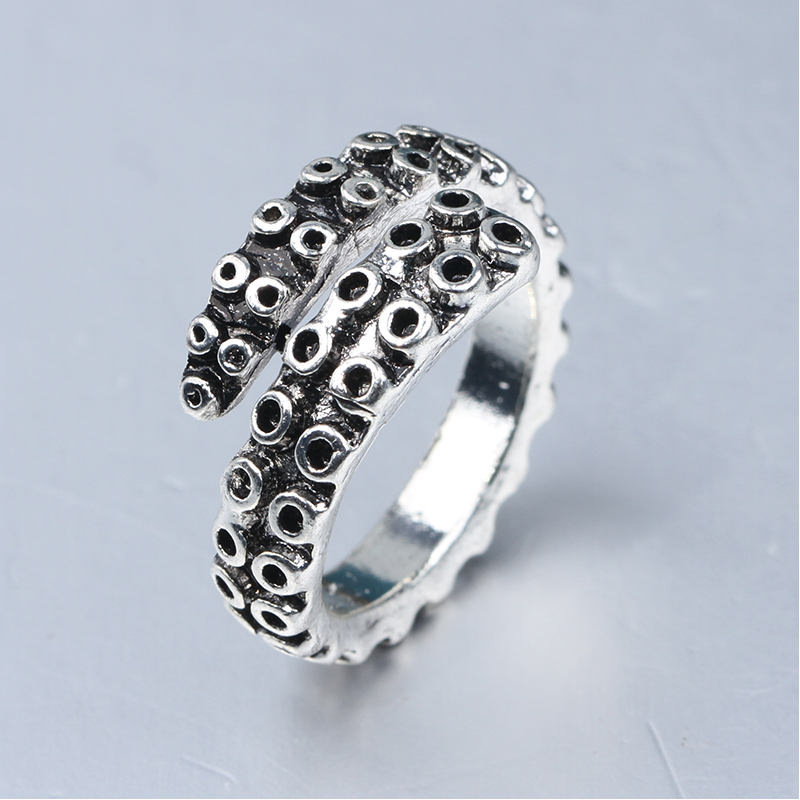 

Variety Of Open Gothic Retro Octopus Tentacle Rings Unisex Couples Promise Engagement Rings Party Banquet Gifts Adjustable Sizes