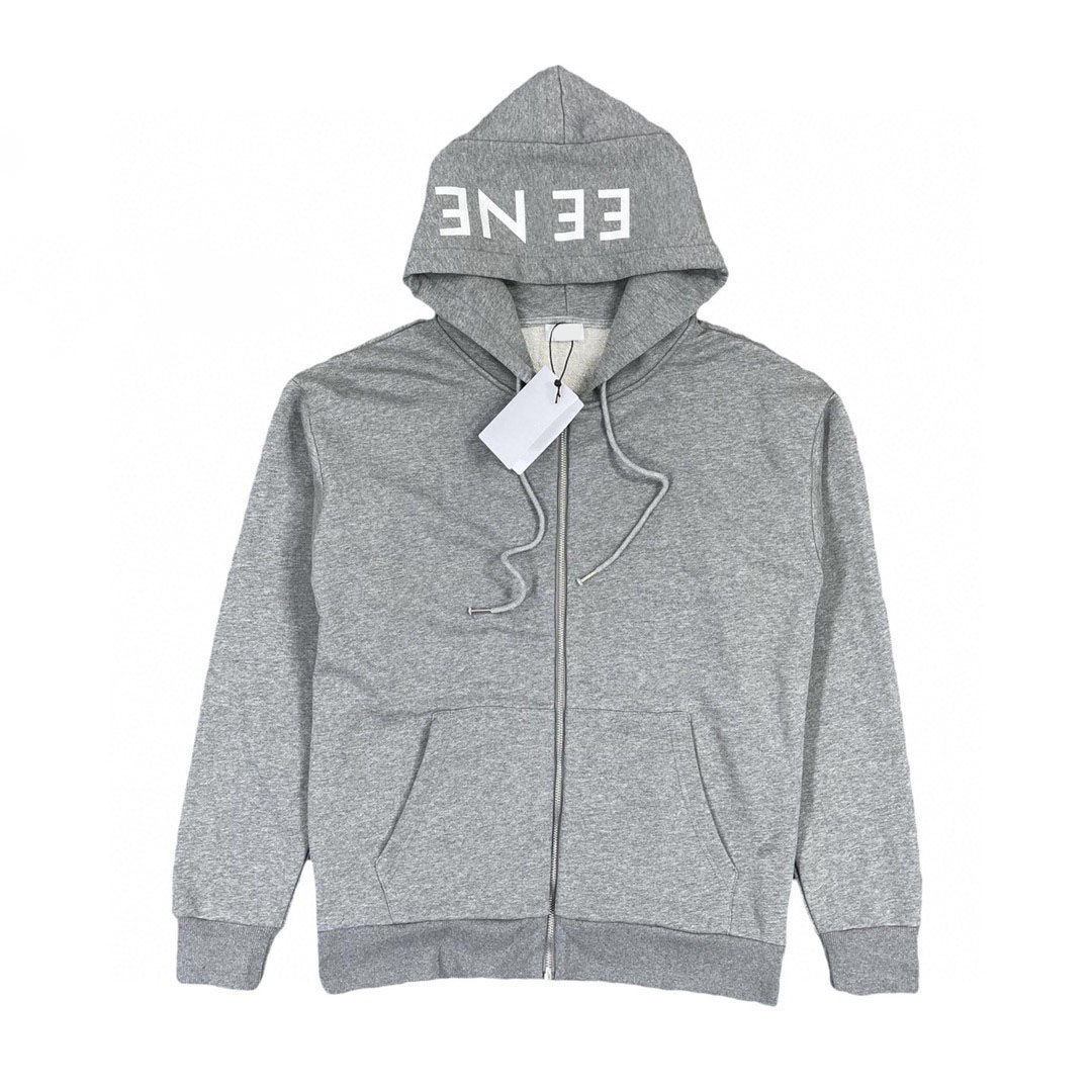 

New AOP jacquard letter knitted sweater hoodies in autumn / winter 2022acquard knitting machine e Custom jnlarged detail crew neck cotton h43yrw3, Gray