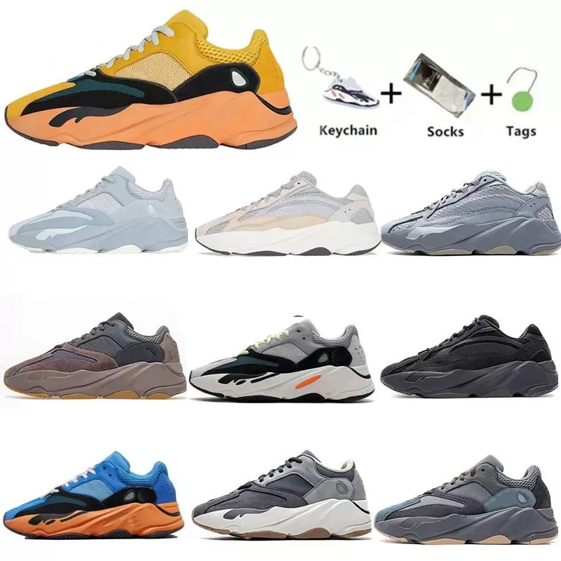 

3M Static Reflective 700 V1 V2 Trainers Sneakers Running Shoes mens Breathable Carbon inertia tephra Solid Grey Utility Black Men Women Sport Shoe 36-46 top quality, 22