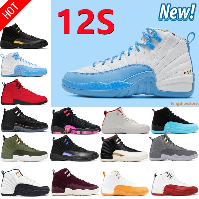 

Top Jumpman 12S Men Basketball Shoes 12 XII Twist Grind Flu Game University Gold Gamma Blue Dark Concord Royalty Indigo Royal Taxi French OVO Doernbecher Man Sneakers, Shoesbox link in store