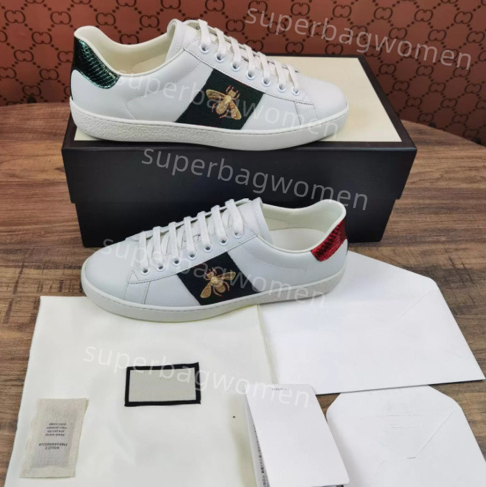

GG's Designer Casual Dress Shoes Italy Ace Sneakers Bee Snake Leather Embroidered men Tiger Chaussures interlocking White Shoe Walking Sports Platform Trainers, Customize