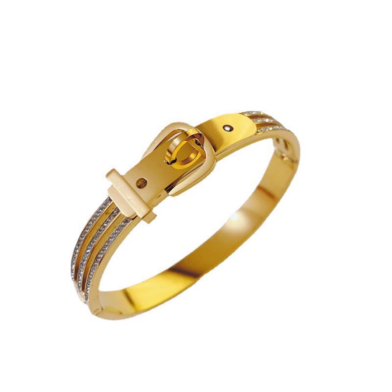 

New Stainless Steel Bracelet Personalized Creative Design 18k Gold Plated Female Bracelet