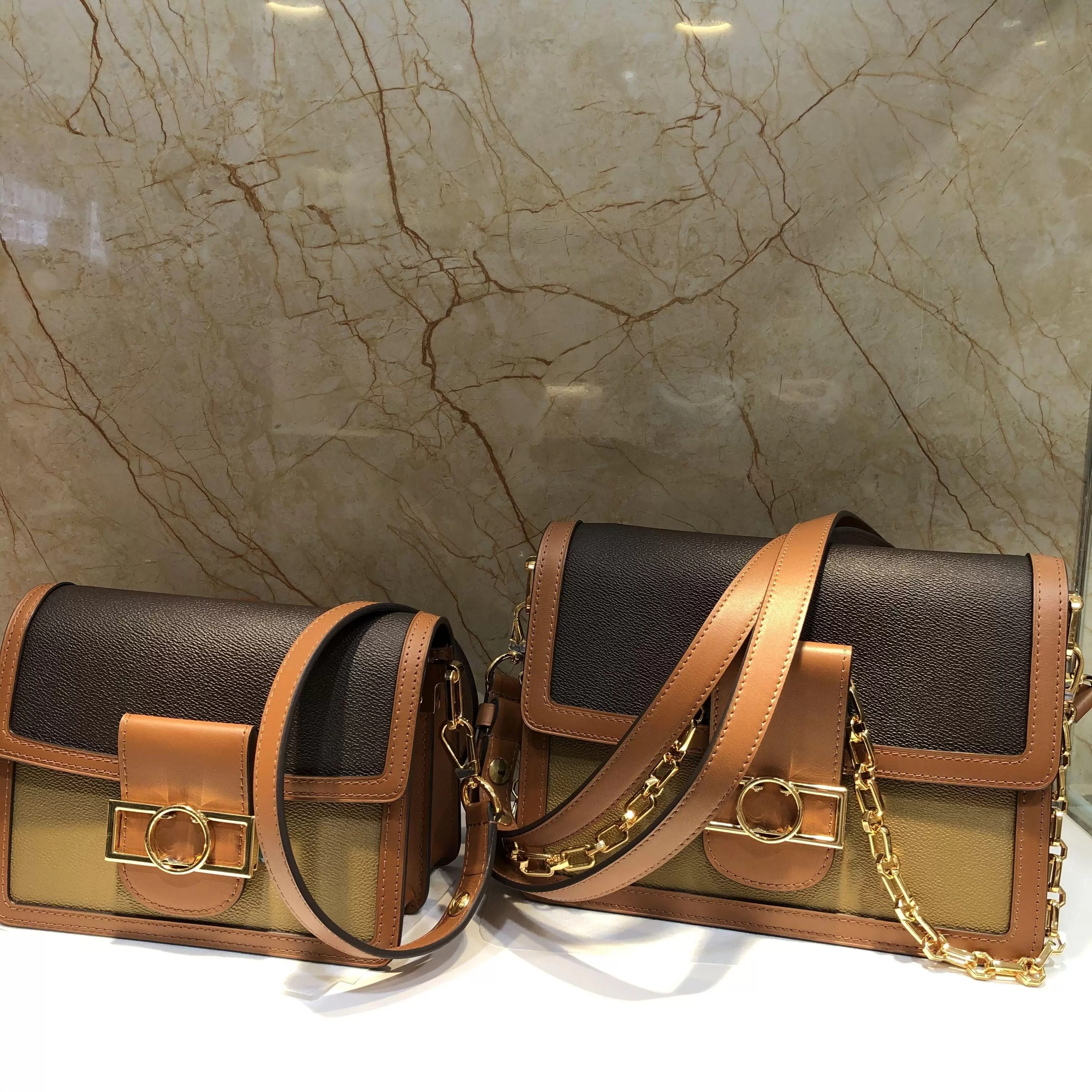 

Women Luxurys Designers Bags 2021 Leather handbag Shoulder Bag, Box