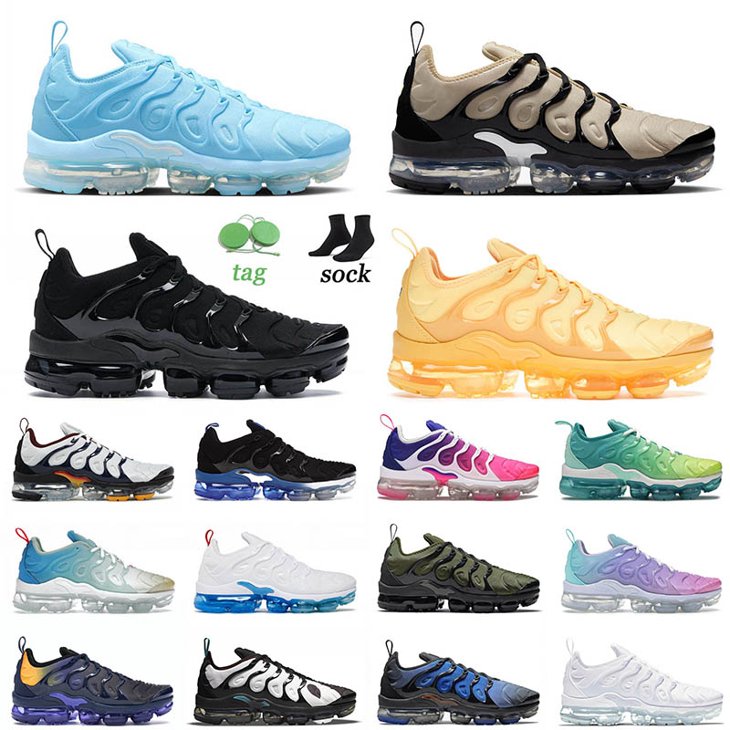 

2023 New Quality Tn Plus Running Shoes Size 13 Tns Triple Black White University Gold Light Bone Pastel Since Outdoor Sports Trainers Sneakers 36-47, C23 40-47 white university blue