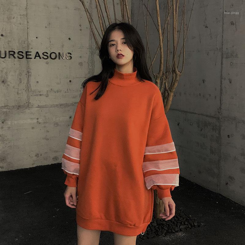 

SUPERMILE*2022 Sweatshirt Women Pullover Harajuku Oversize Cotton Halbkragen Hoodies Fashion Loose Hip-Hop Streetwear Spring Women's & Sweat, Gray