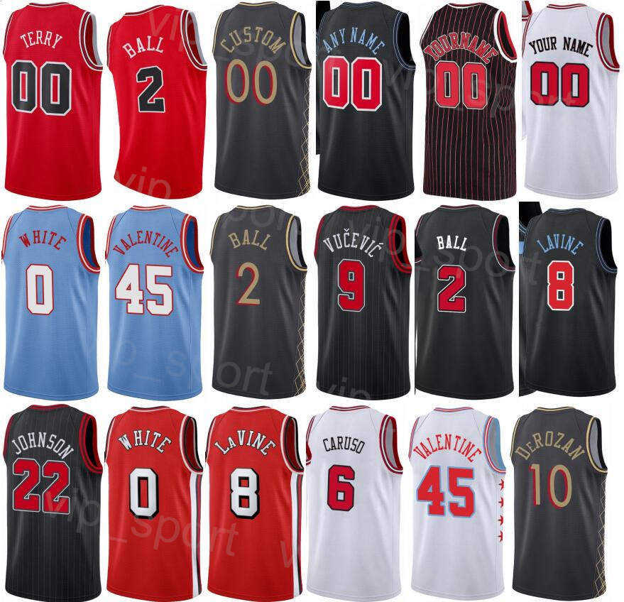 

Screen Print Basketball Draft Pick Dalen Terry Jersey Patrick Williams 44 Troy Brown Jr 7 Ayo Dosunmu 12 Javonte Green Tristan Thompson DeMar DeRozan Black White Red