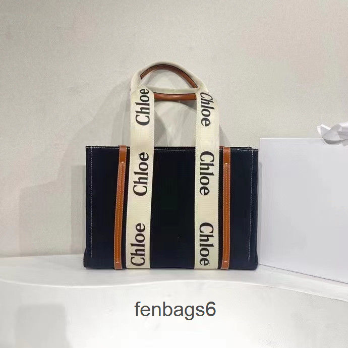 

Cloe Woody Handbag Tote Bags Bag Letter Designer Stripe Canvas 2022 Fashion Tote Portable Large Capacity Women Handbag