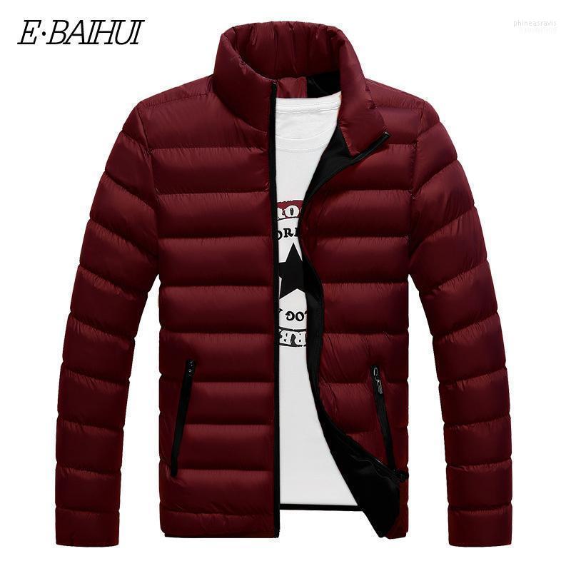 

Men's Down & Parkas E-BAIHUI Mens Casual Wild Solid Color Long-sleeved Men Jacket Fashion Tidel Zipper Windproof Cotton Baseball Jackets G02, Blue