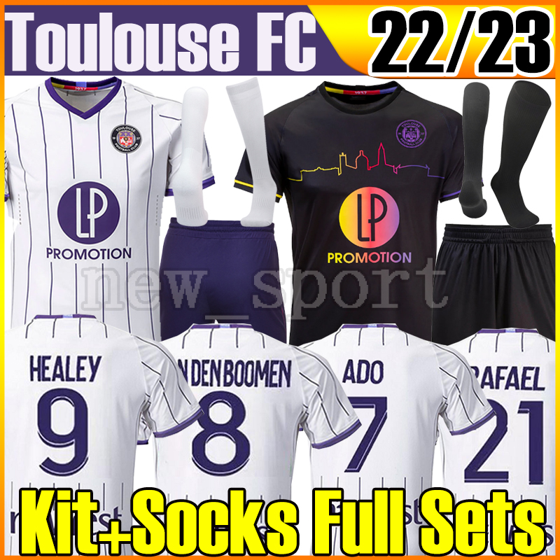 

22 23 Toulouse soccer jerseys Home Away Bule Red Rhys Healey Anriste Deyaegere Amian Moreira 2022 2023 Men maillot de foot Hommes football shirt uniforms, 22 23 away