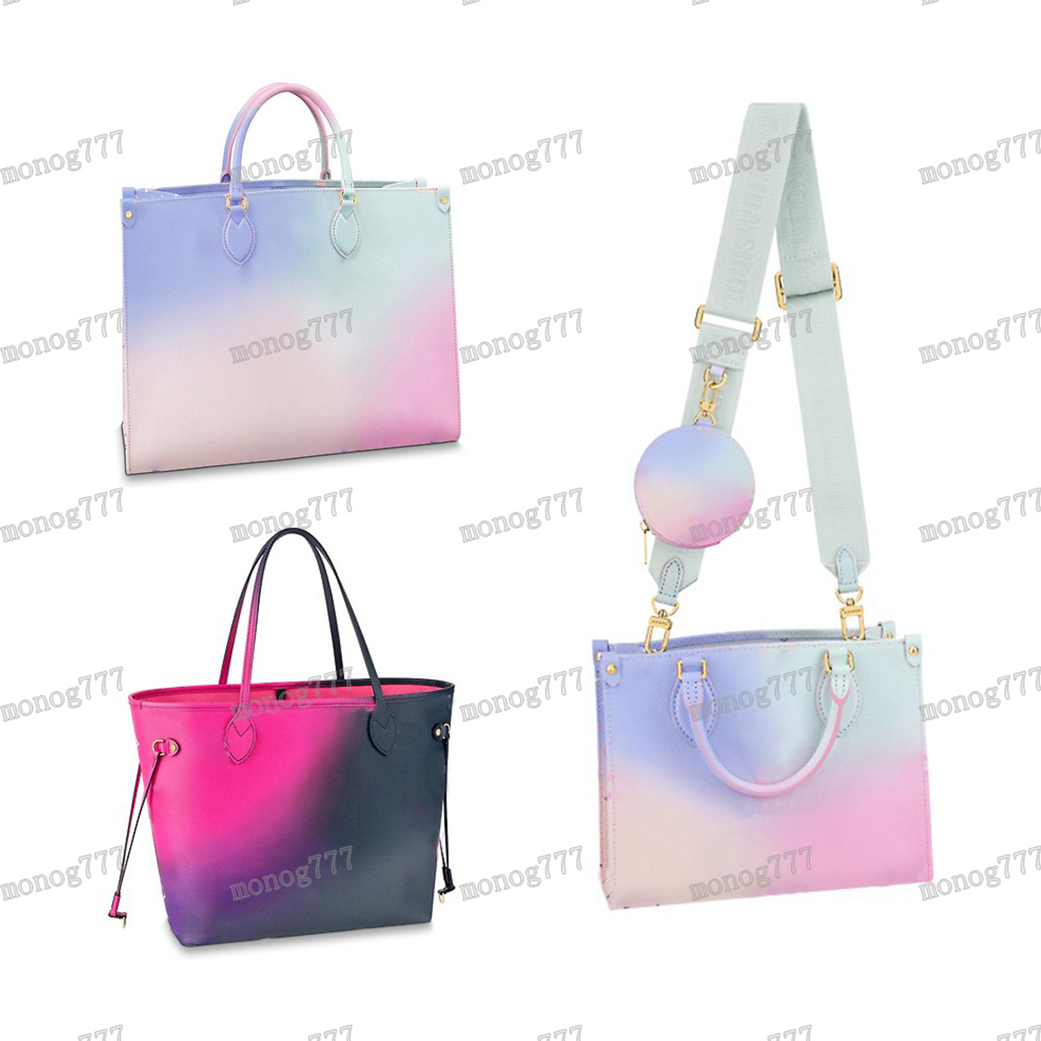 

Fashion Latest Styles OnTheGo Tote bag designers Handbag Glamour gradient colour real leather Top Quality SPRING IN THE CITY series, Tote 3