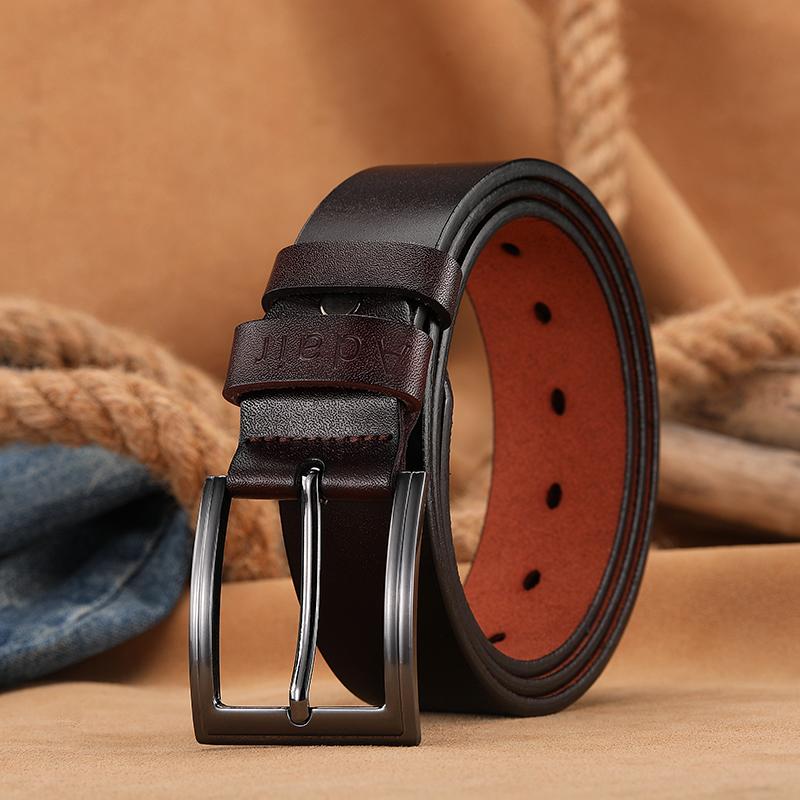 

Belts Luxury Men High Quality Cowskin Fashion Male Jeans For Man Genuine Leather Cowboy Designer StrapAHQ2129, Black