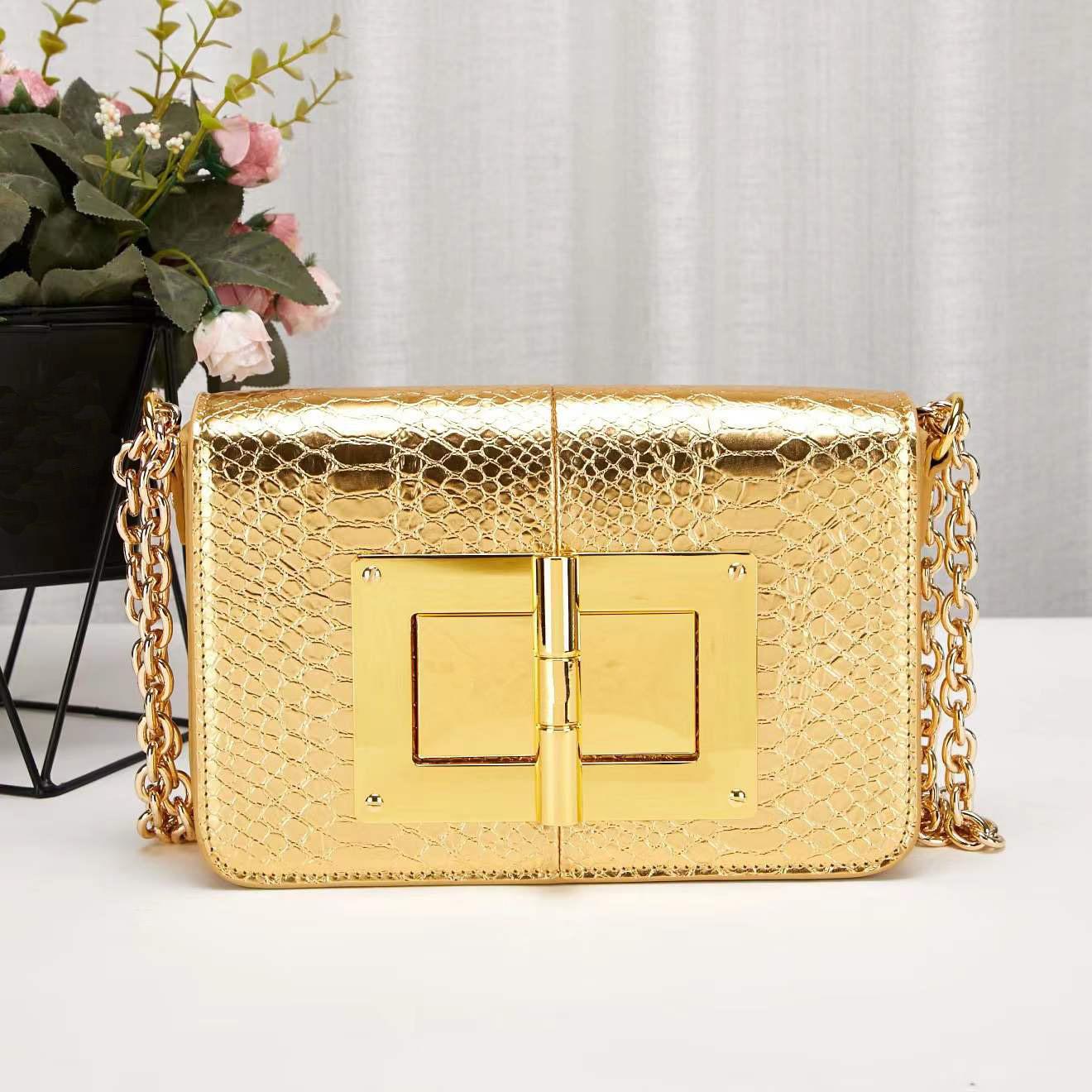 

Women's bag Shoulder Tara Real leather bag simple all-match FORD tofu light luxury TOM messenger leisure 24CM07CM015.5CM