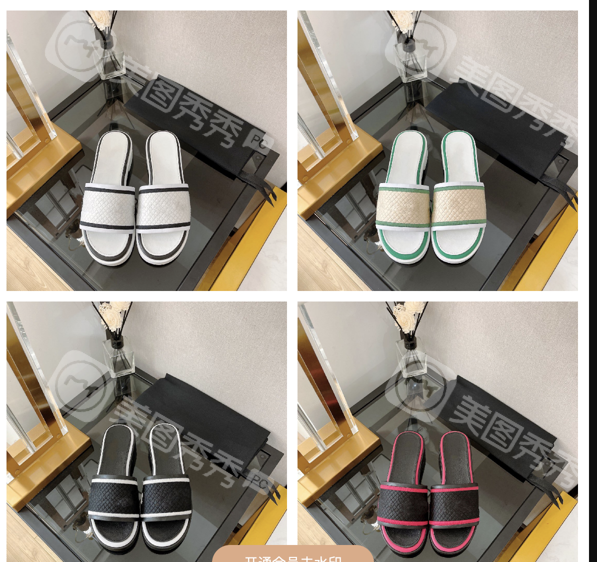 

2022 Designer Women Sandals Slippers Genuine Leather Ladies Beach Sandal Hemp rope color matching slippers, Color 2
