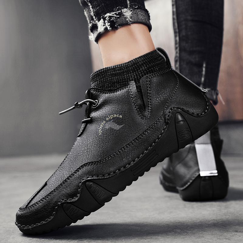 

Large size popular Chinese octopus casual men's shoes with hand stitching Running Shoe, Brown