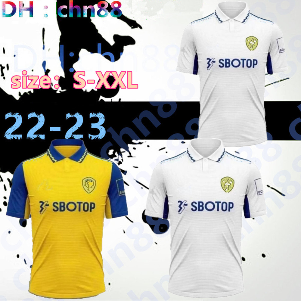 

22 23 leeds soccer jersey 2022 2023 T ROBERTS HERNANDEZ HARRISON JAMES BAMFORD RAPHINHA PHILLIPS RODRIGO football shirt Men kids kits uniforms, 22-23 away