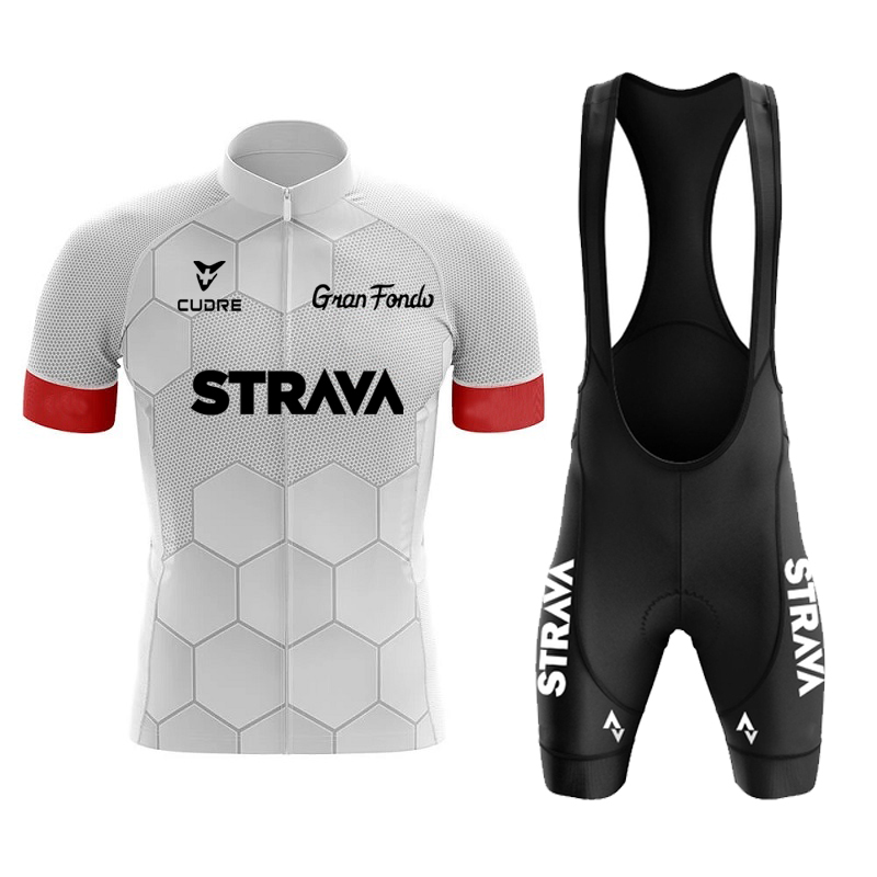 

2022 STRAVA Summer Bike Clothing Breathable Cycling JERSEY Quick Dry Ropa Ciclismo Mens MTB Bicycle wear Short Sleeve Clothing 9D GEL Pad Bib Short Road Riding Sets 01, Set