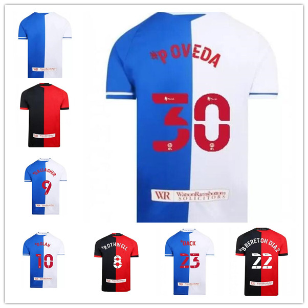 

Blackburn Rovers Soccer Jerseys 2021 22 Home Away Football shirt Kit ROTHWELL GALLAGHER DOLAN BRERETON DIAZ DACK LENIHAN maillots de foot