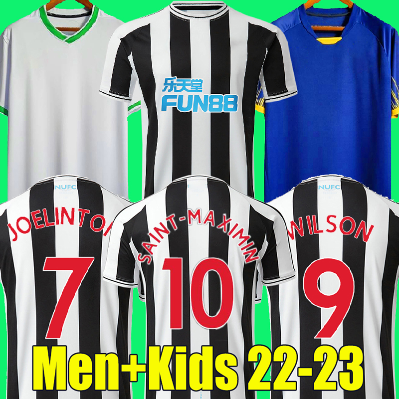 

22 23 soccer jersey Newcastle BRUNO G WILSON JOELINTON NUFC 2022 2023 MAXIMIN SHELVEY ALMIRON TARGETT WOOD football shirt men kids kits, 21 22 third