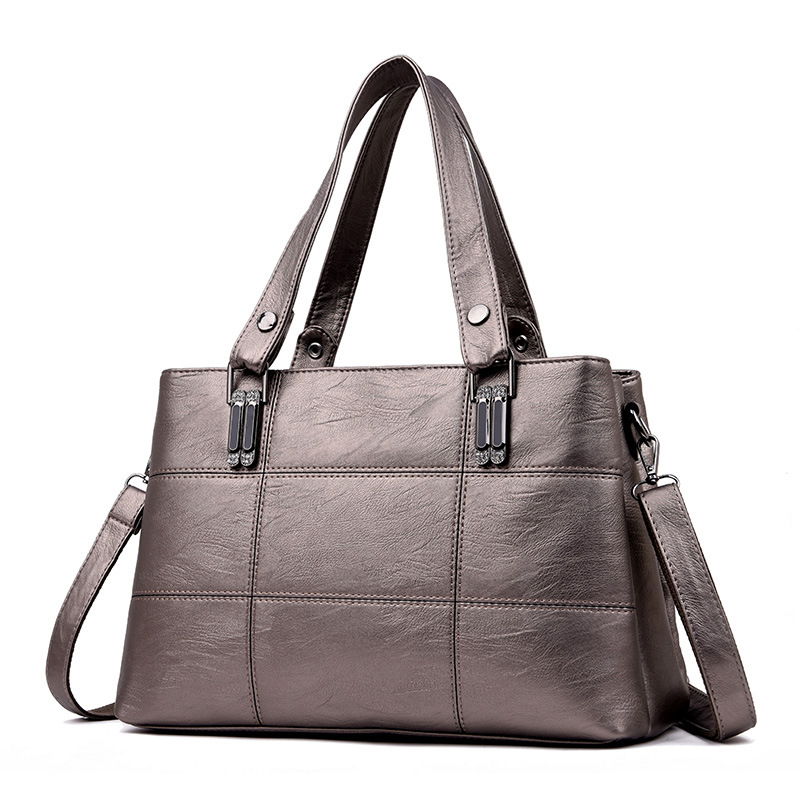 

Brand Women Leather Handbags Shoulder Bags Briefcase Plaid Female Messenger Portable Large Capacity Ladies Casual Business Black Red, Blue