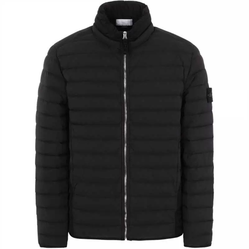 

Winter Men's Down Parkas Thick warm quality white casual coat Famous brand in Europe and America Zipper jacket With badge, Black