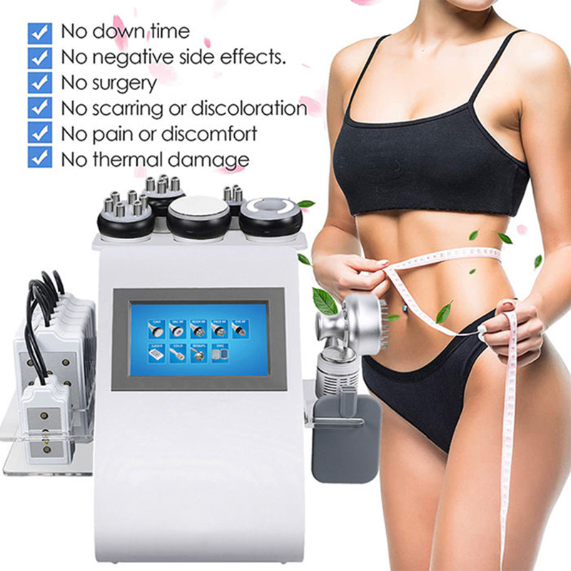 9 IN 1 Slimming Machine Vacuum Laser RF Radio Frequency 40K Ultrasonic Lipo Liposuction Skin Whitening Firming Fat Loss Weight Removal Skin Tight