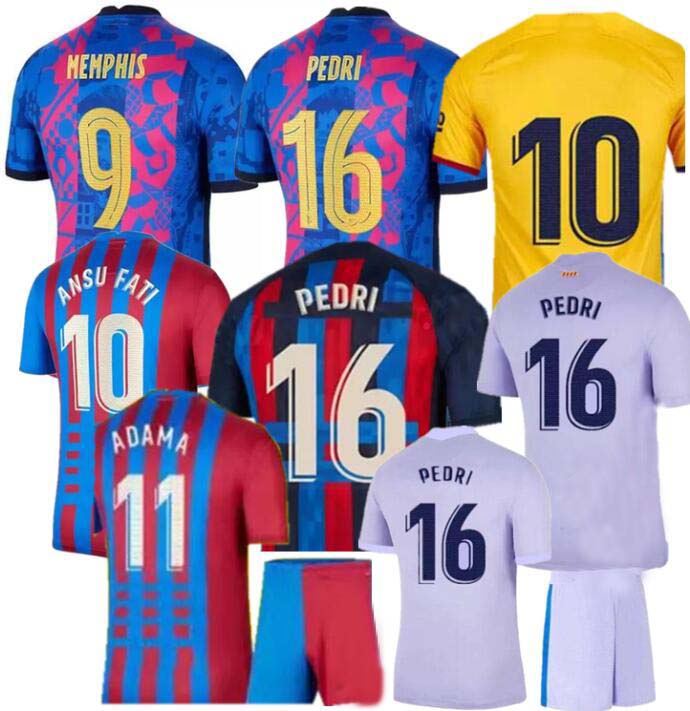 

Camisetas de football Barcelona MEMPHIS PEDRI ADAMA AUBA soccer jersey FERRAN home away 21 22 ANSU FATI 2021 2022 F. DE JONG DEST DAVI ALVES kit shirt men kids sets, Kids size