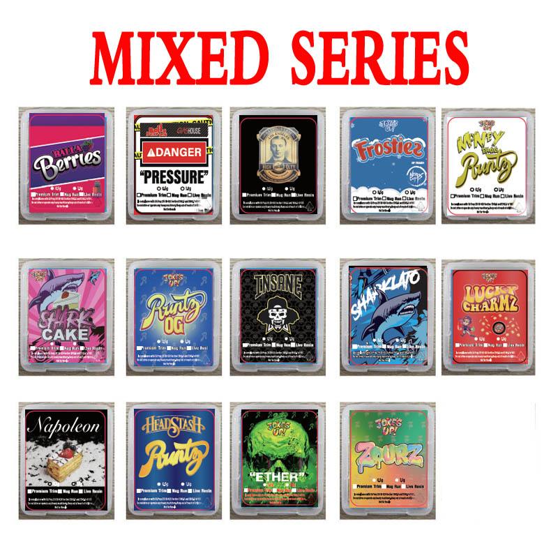 

Stock Sale Shatter Case Packaging Assorted Strain Slim Shatter Packs Wax Concentrate White Widow Amnezia Haze Purple Kush