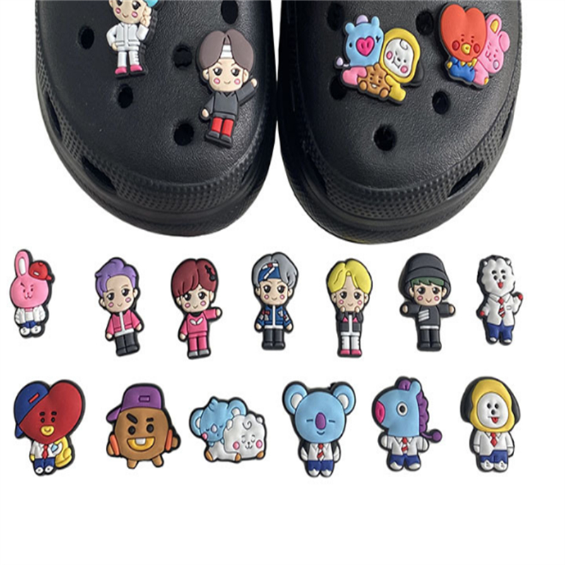 

BT-21 Croc Charms for Girls Cuteand Boys B.T.S Croc Accessories Charms