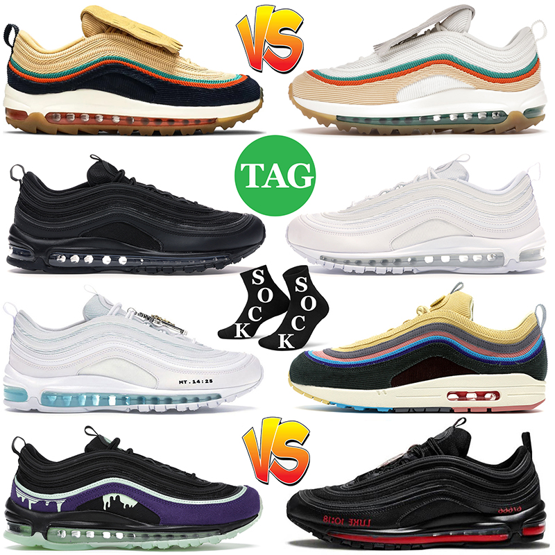 

Sean Wotherspoon Mens Running Shoes Men Women Triple Black White Hot Golf NRG Cork First Use Ghost Jesus Mens Trainers Sports Sneakers, 36-45 worldwide black