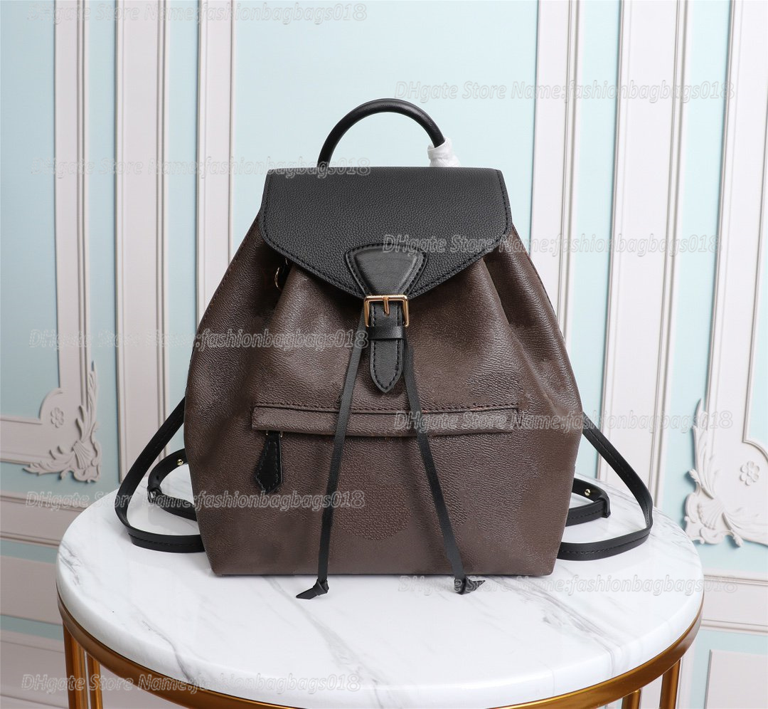 

Montsouris Backpack bag M45501 M45205 Vintage Black Embossed Cowhide Leather With Drawstring Designer Backpacks Shoulder Carry Duffle Bag M45410 M45205M M45397