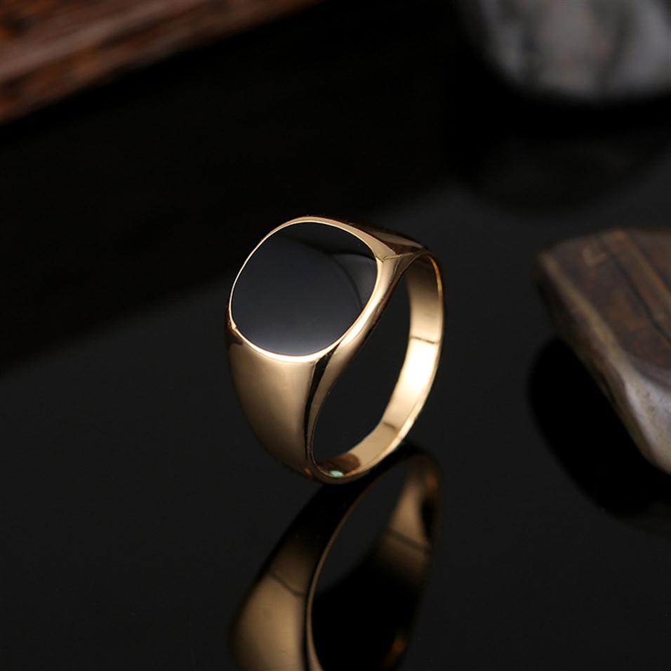 

2016 Fashion High Quality Men Black Ring White Gold /18k Gold /Rose Gold Plated Party Jewelry274f