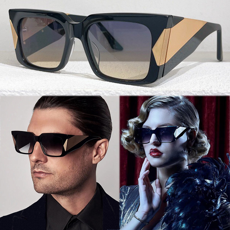 

Luxury Sunglasses For Men Ladies TS411 Large Square Frame Wide Temples Brand Logo Highlighting Brand Charm Vacation Travel Designer Glasses With Original Box