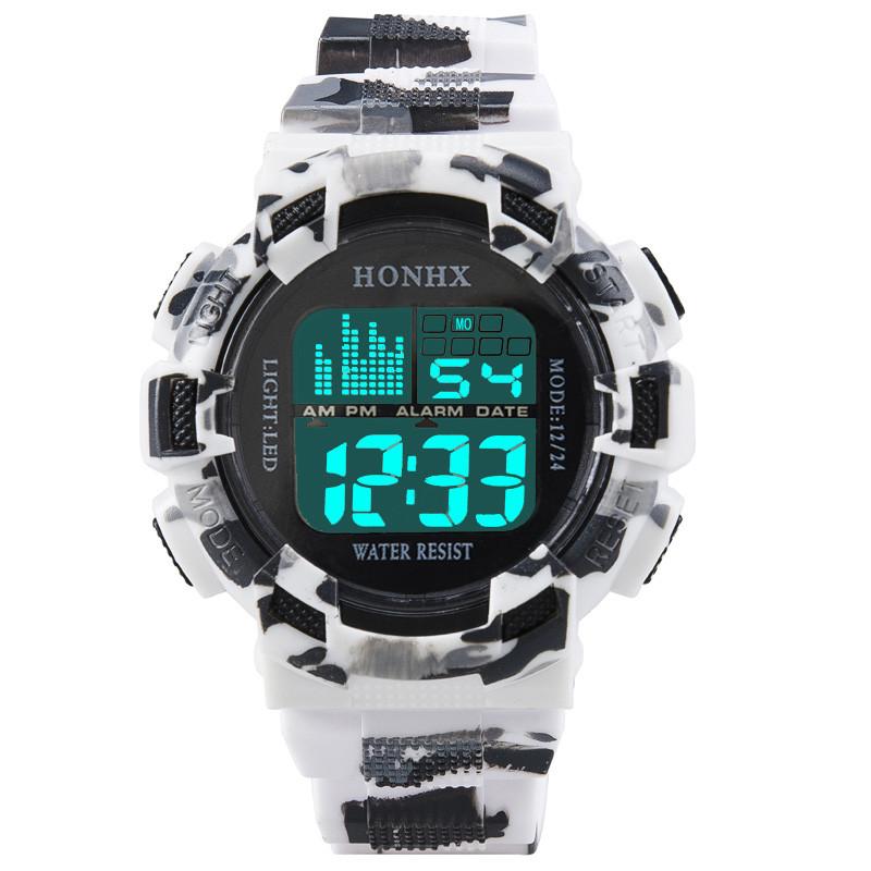 

Wristwatches Luxury Men Women Sports Watches Fashion Relogio Masculino LED Digital Alarm Date Rubber Army Watch Waterproof Sport WristwatchW, Coffee