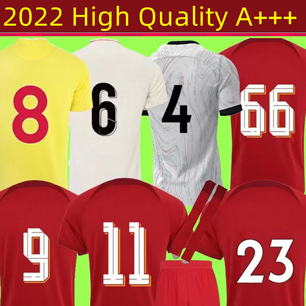 

22 23 season home soccer jerseys 2022 2023 Mohamed FIRMINO Diogo KEITA Luis DIaz football shirts men kids kits uniforms Fabio Minamino Alexander Arnold