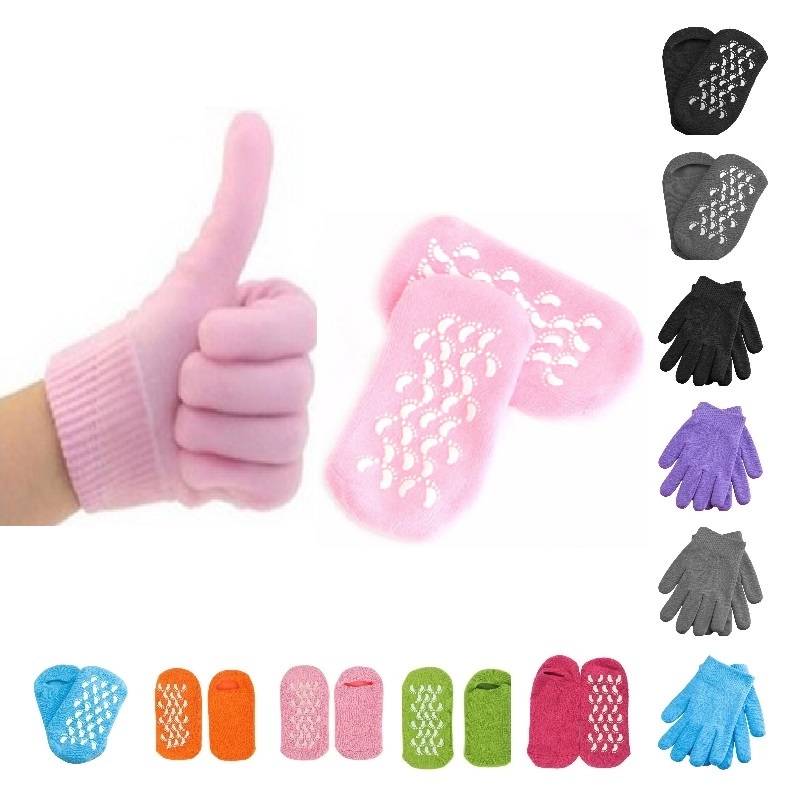 

Reusable SPA Gel Socks Gloves Moisturizing Whitening Exfoliating Smooth Hands Mask One Pair Foot Care Tool