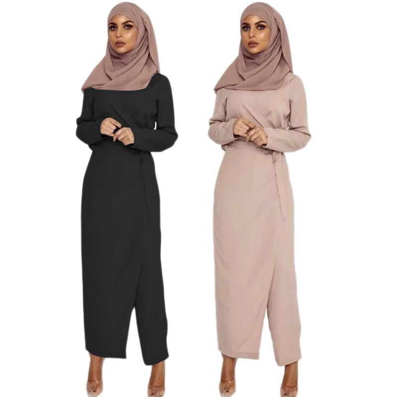 

Ethnic Clothing Saudi Arabic Abaya Dubai Long Hijab Muslim Jumpsuit Dress Pants Bangladesh Pakistan Turkish Islamic Abayas For WomenEthnic