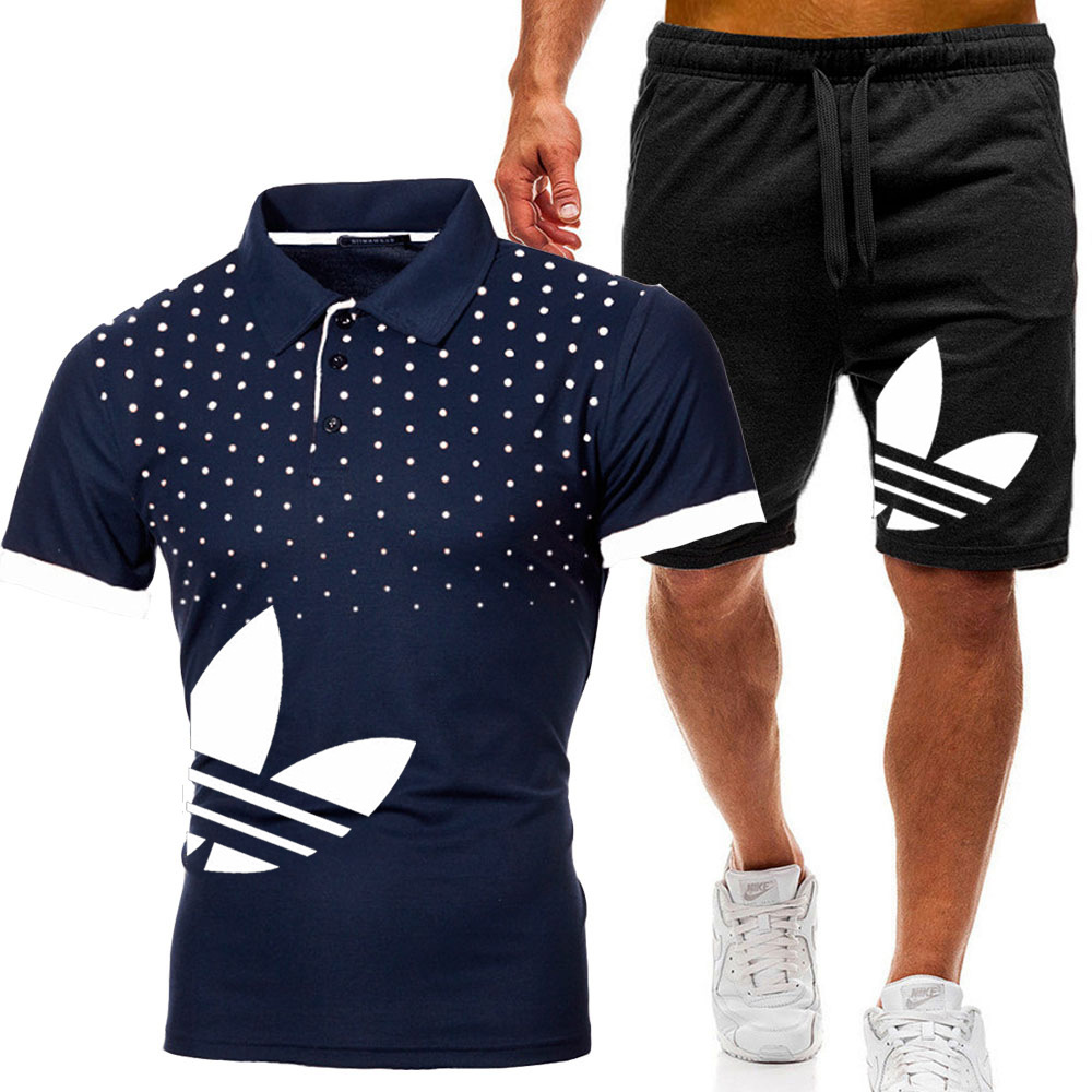 

Tracksuits Fashion Design T-Shirt Pants 2 Piece Sets Solid Color Suit men s sweat suits Hip Hop mens joggers