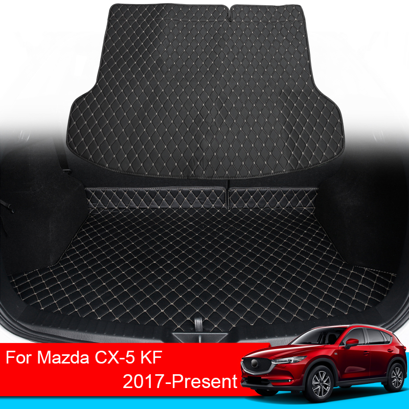 

1PC PU Leather Car Rear Trunk Mat For Mazda CX-5 KF 2017-Present Waterproof Cargo Liner Tray Floor Pad Auto Accessories