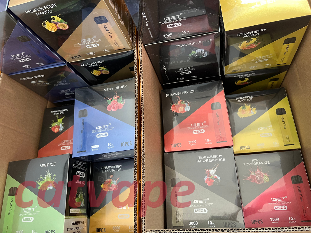 

100%Authentic Iget Mega 3000Puffs Disposable Vape Device E-cigarettes Original VS XXL King Max Legend