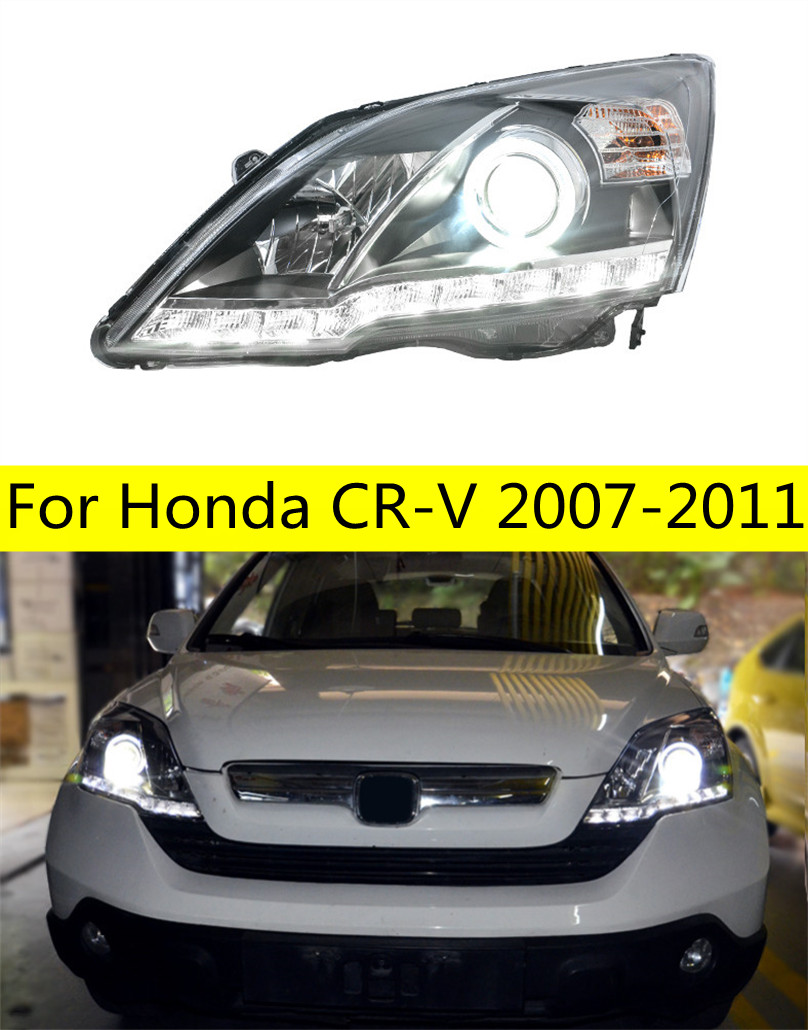 Lampe frontale de style de voiture pour phares CR-V 2007-2011 CRV phare LED LED DRL Double lentille Hid Bi xénon accessoires automobiles