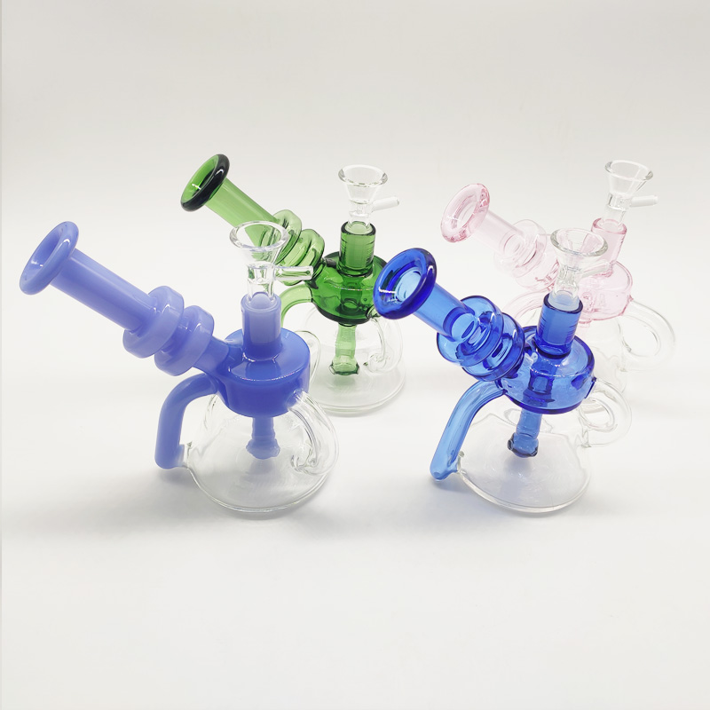 

DPGWP038 6.5 inch colored Smoking hookah recycler glass water pipe breaker