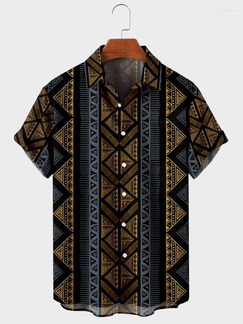 

Men's Casual Shirts Men's Trend Harajuku Spring/Summer Plaid Shirt Short Sleeve Chest Pocket Design Fashion Print Button 034Men's Eldd22, 1 b a606