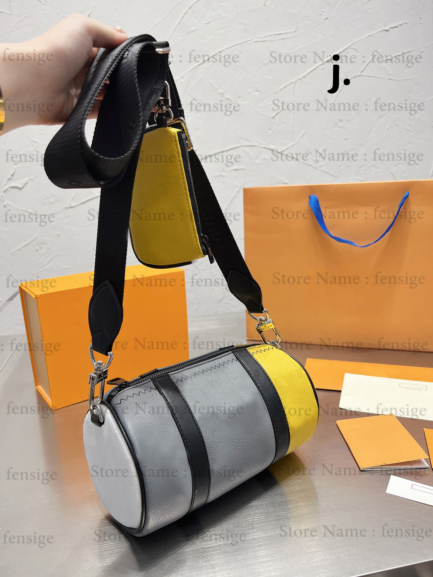 

22s Polochon Yellow Leather Mens City Keep All Bag M59927 Daybreak Designer 2 Sets Crossbody With Removable Coin Purse Monograms-embossed, #1