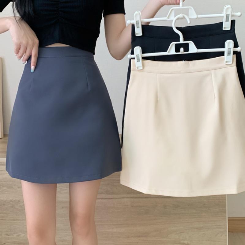 

Skirts Spring 2022 A-line Skirt Korean Version Of The French High Waist Was Thin, All-match Solid Color Bag Hip Short, Photo color