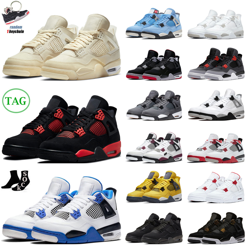 

US14 15 16 OG 4s Basketball Shoes Men Women Jumpman 4 Black Cat Red Thunder Infrared Bred University Blue Cool Grey Mens Trainers Sport Sneakers, #13